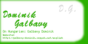 dominik galbavy business card